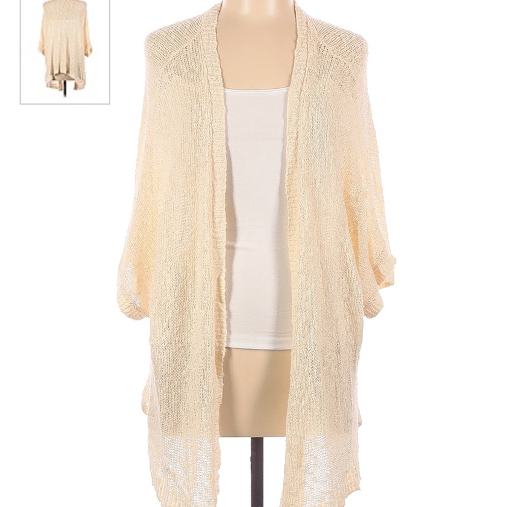 Sun and Shadow Ivory Gauzy Cardigan